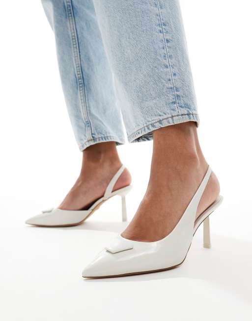 Aldo white heels best sale