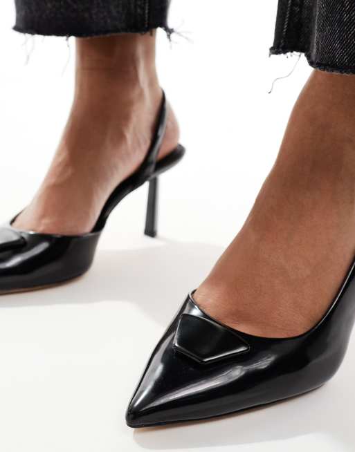 Aldo black court shoes sale