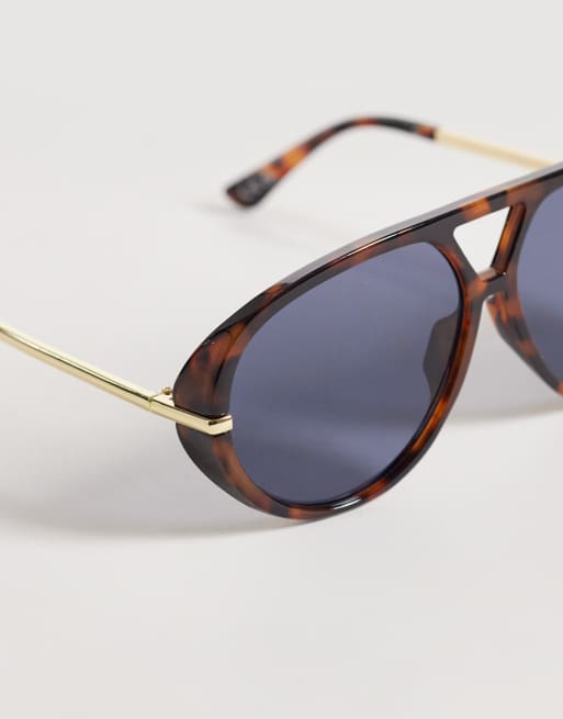 ALDO - Eliiana - Skildpaddebrune ovale aviator-solbriller med tonede glas, 2 af 3
