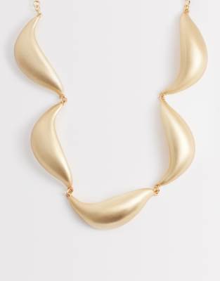 Aldo Eloven Statement Wave Necklace In Gold