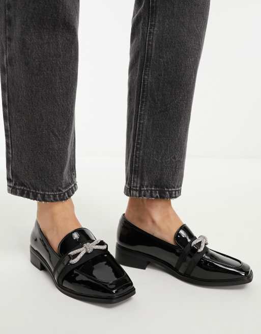 ALDO – Encore – Czarne lakierowane loafersy ze zdobieniem