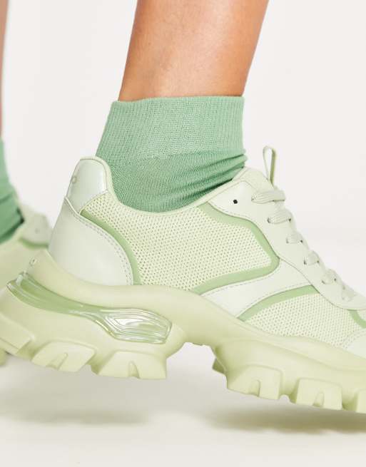 ALDO – Enzia – Lauf-Sneaker in Hellgrün mit dicker Sohle , 3 von 4