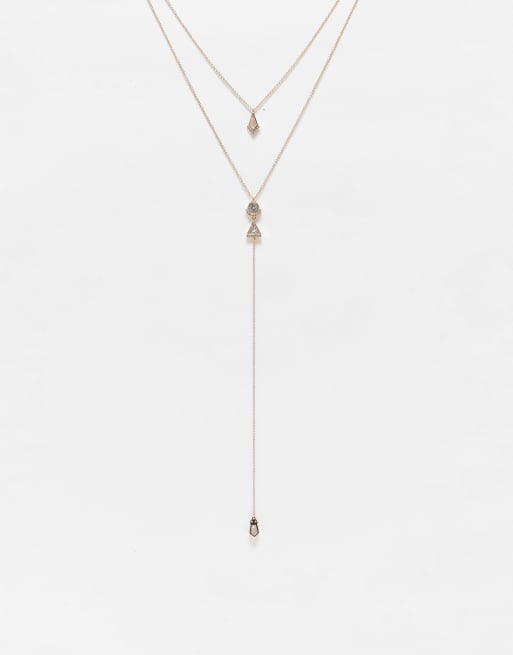 ALDO - Eowedria - Confezione da 2 collane lariat delicate color oro