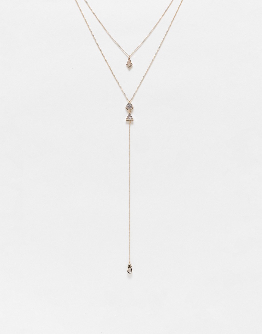 Aldo Eowedria Pack Of 2 Delicate Gold Lariat Necklaces