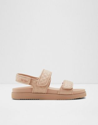 ALDO Eowilwia quilted chunky grandad sandals in light pink