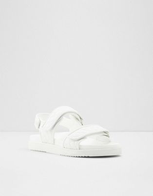 ALDO Eowilwia quilted chunky grandad sandals in white