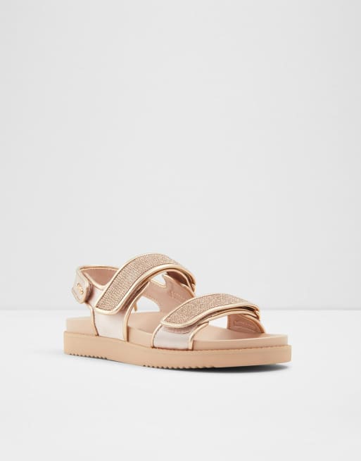 ALDO - Eowilwia - Vatterede chunky grandad-sandaler i rosaguld 