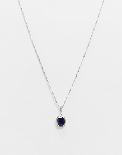 ALDO Eranga saphire drop pendant necklace in silver