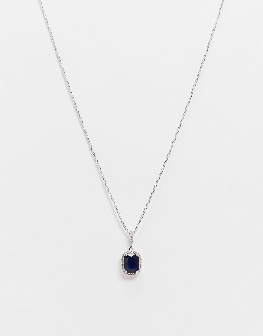 ALDO Eranga sapphire drop pendant necklace in silver