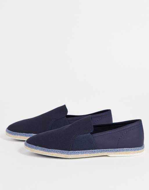 Aldo - Espadrilles met contrasterende zool in marineblauw