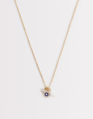 Aldo Eyesilie Crystal Evil Eye Necklace In Gold