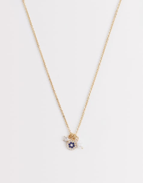 ALDO eyesilie crystal evileye necklace in gold - view 1