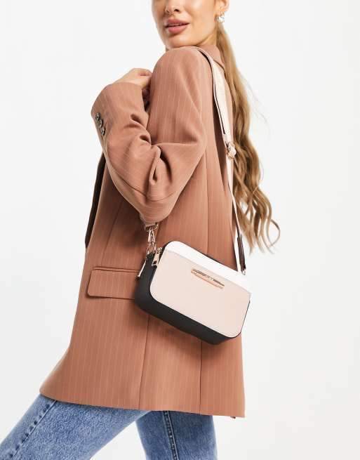 ALDO Fari Crossbody tas met rits aan de bovenkant in lichtroze ASOS