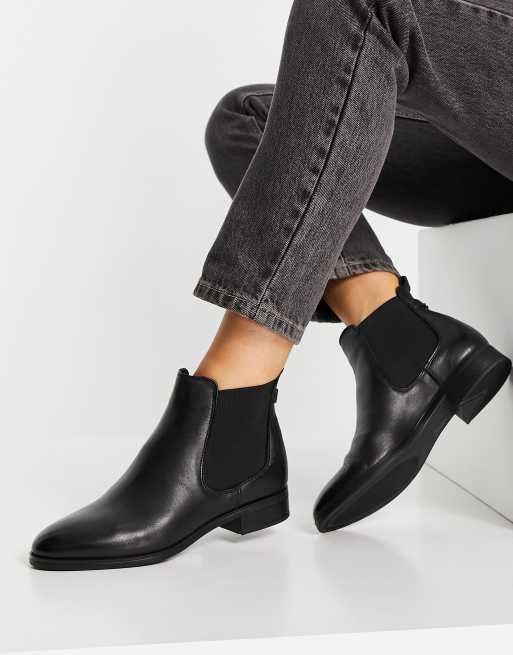 Asos flat best sale black boots