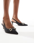[ALDO] ALDO Finnea kitten heel slingback shoes in black 36 BLACK