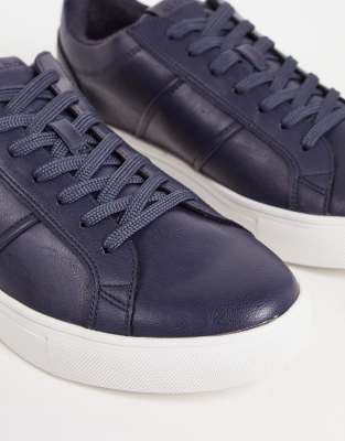 blue flatform trainers