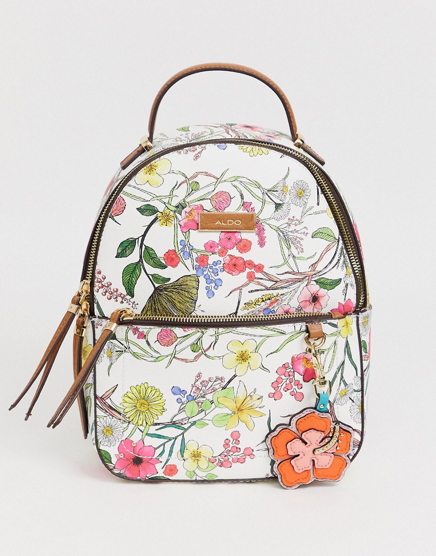 Aldo Floral Backpack-White