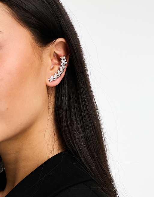 ALDO - Flyloves - Orecchino ear cuff a bottone appariscente color argento