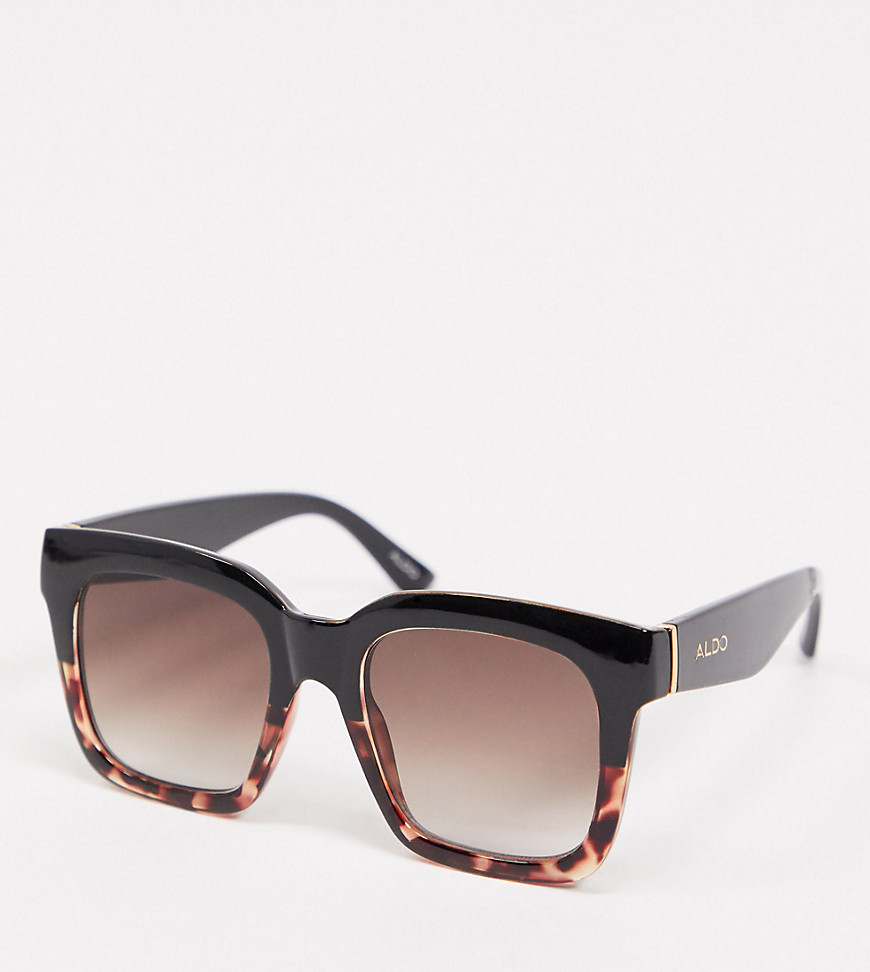 ALDO Fralecien square framed gradient sunglasses in brown