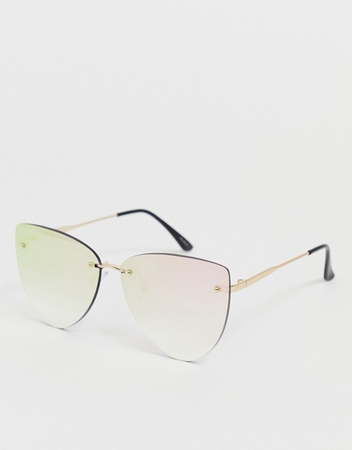 Aldo Frameless Oversize Cateye sunglasses