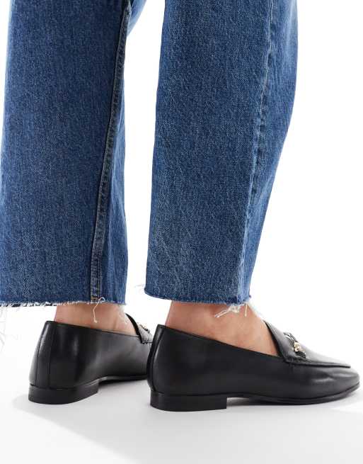 ALDO Francine loafers in black leather | ASOS