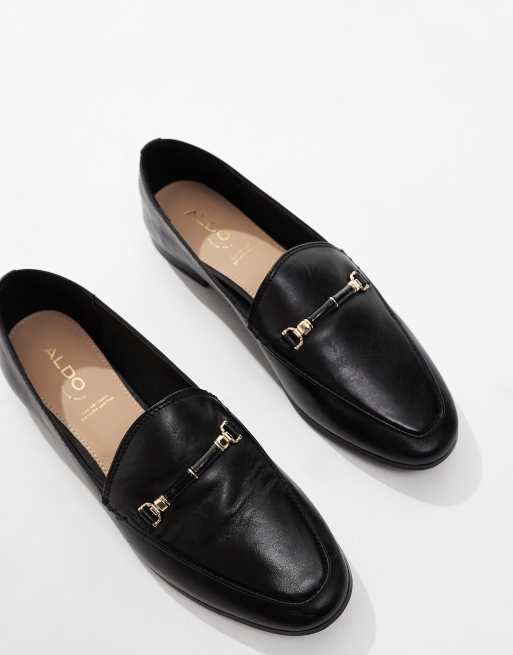 ALDO Francine Slip on Loafer in Black Leather, 2 of 4