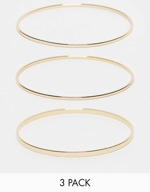 ALDO - Freladi - Set van 3 brede armbanden in goud