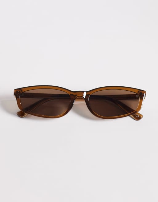 ALDO freyyaa slim sunglasses in brown, 3 of 3