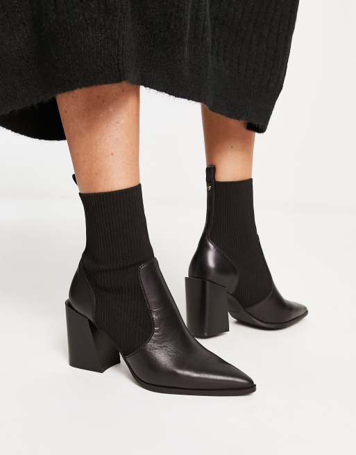 aldo black heeled boots