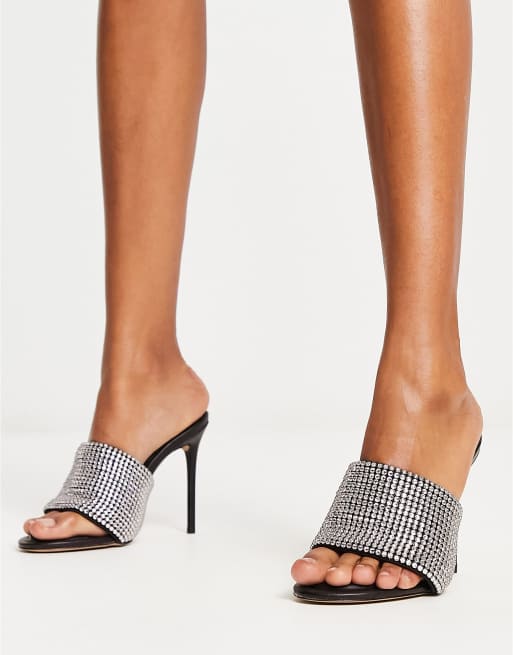 ALDO Gannany embellished heeled mules in black | ASOS