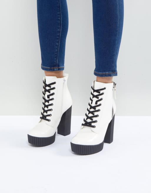 Aldo white hotsell ankle boots