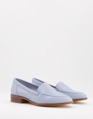 Aldo gililiaflex leather almond toe smart loafers in blue - ASOS Price Checker