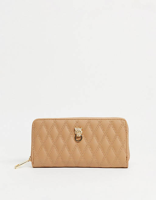 ALDO Gima quilted panter purse in beige