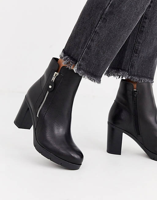 ALDO Giolia side zip leather heel boot | ASOS