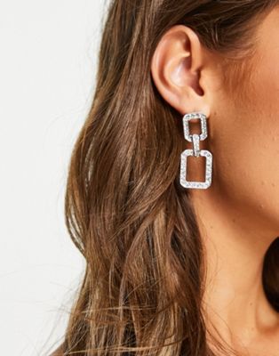 ALDO Giretha crystal link drop earrings