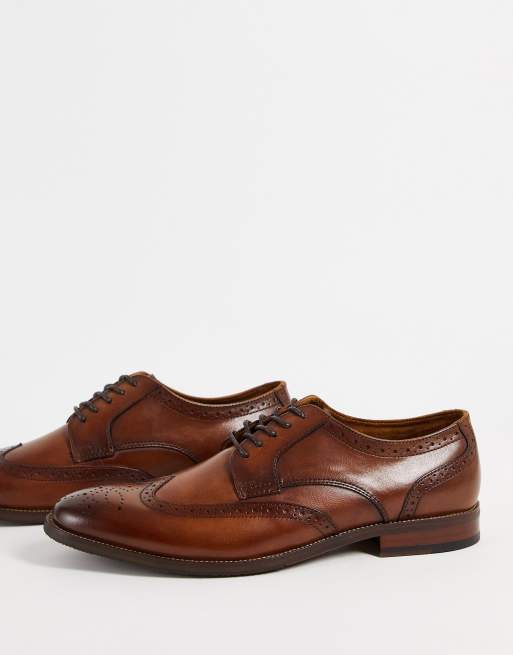 ALDO Gladde leren Oxford schoenen met veters in bruin