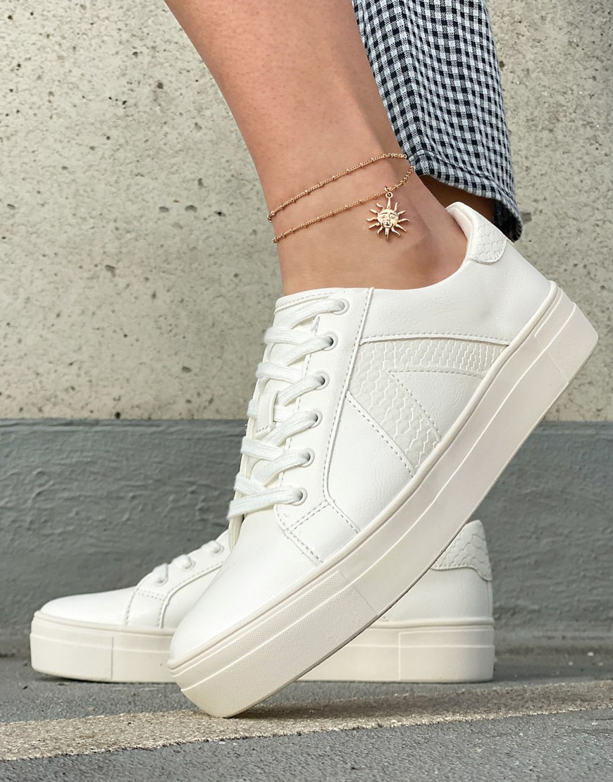 ALDO – Gladly – Sneaker in Weiß mit dicker Sohle