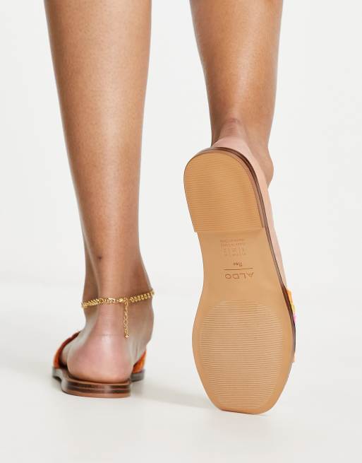 Chanclas Aldo Glaeswen Crochet Mujer Marrom Chanclas Aldo