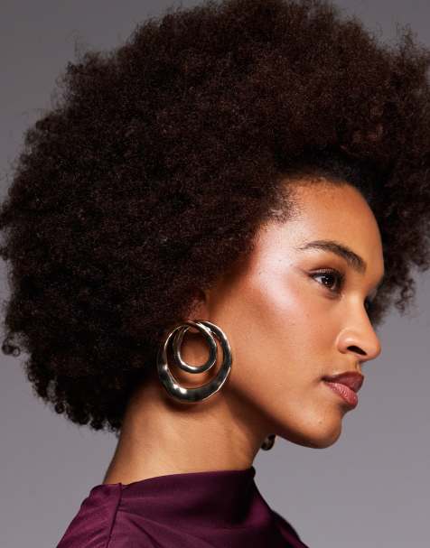 ALDO gleema spiral statement earrings in gold - view 1