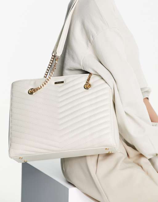 ALDO Glilitlan quilted shoulder bag in bone