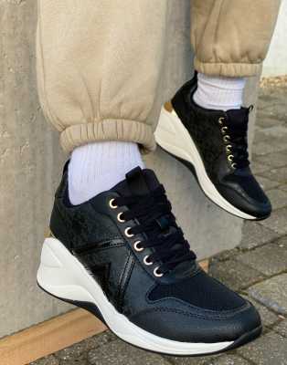 aldo black trainers