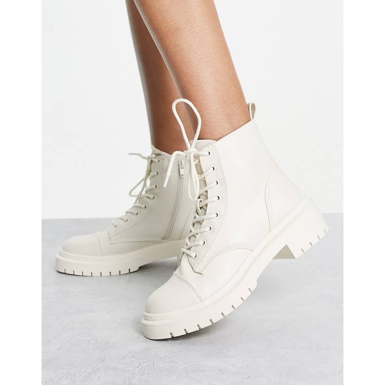 White shop lace boots