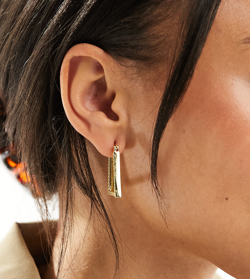 ALDO gold plated hoop earrings with cubiz zirconia embellishment