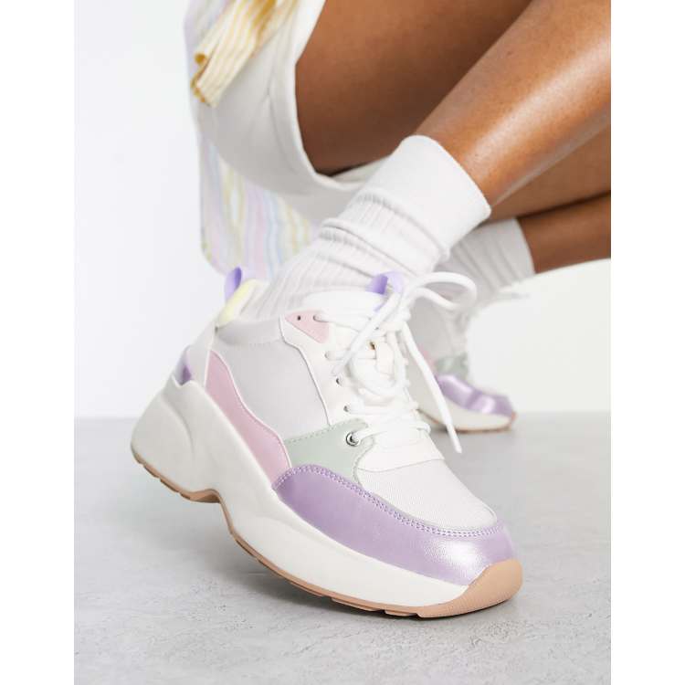 Pastel best sale chunky trainers