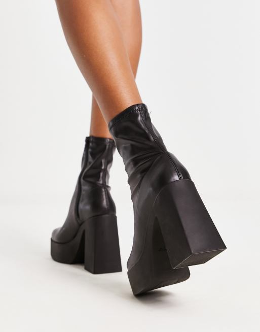 ALDO Grandstep chunky platform sock boots in black