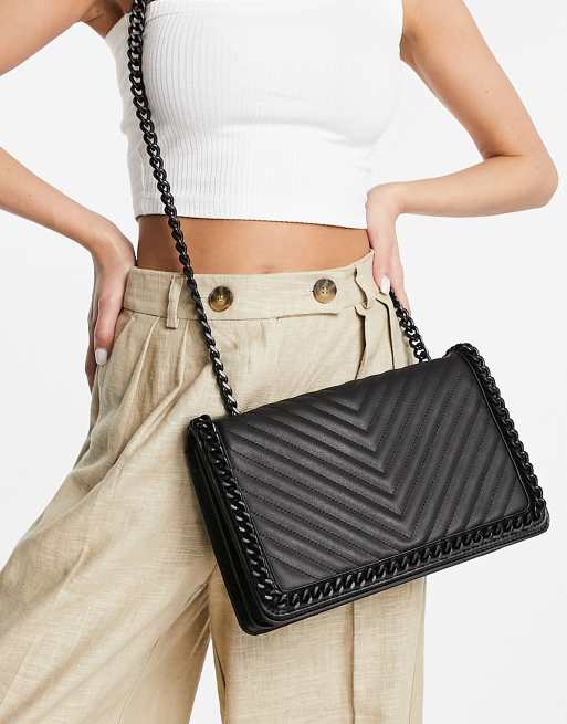 ALDO Greenwald cross body bag in black quilt | ASOS