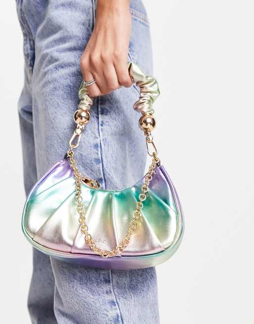 ALDO Grimmax hardware detail mini bag in ombre metallic ASOS