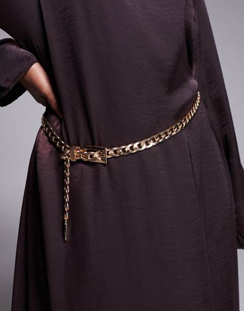 ALDO Groenna pack of 2 chain belts in gold and silver - view 1