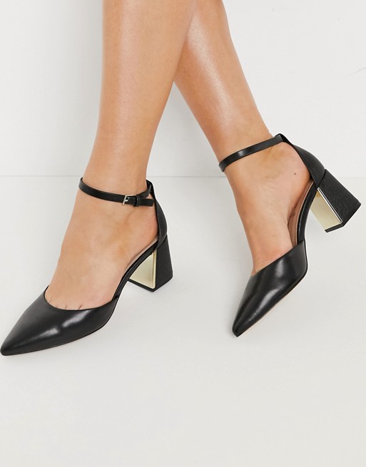 ALDO Gryma block heeled shoe in black