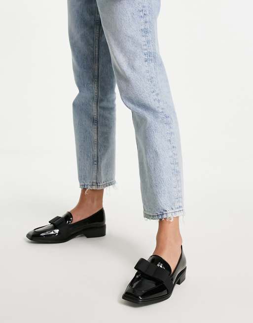 ALDO – Hairalle – Svarta loafers i läder med fyrkantig tå
